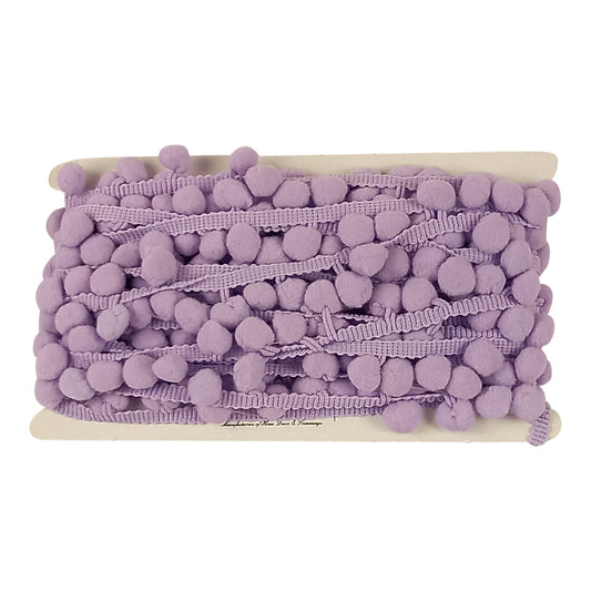 Belagio Enterprises  Pom-Pom Trim – Lavender – (5/8" Wide x 10-Yard Roll) for Sewing, DIY Crafts & Home Décor