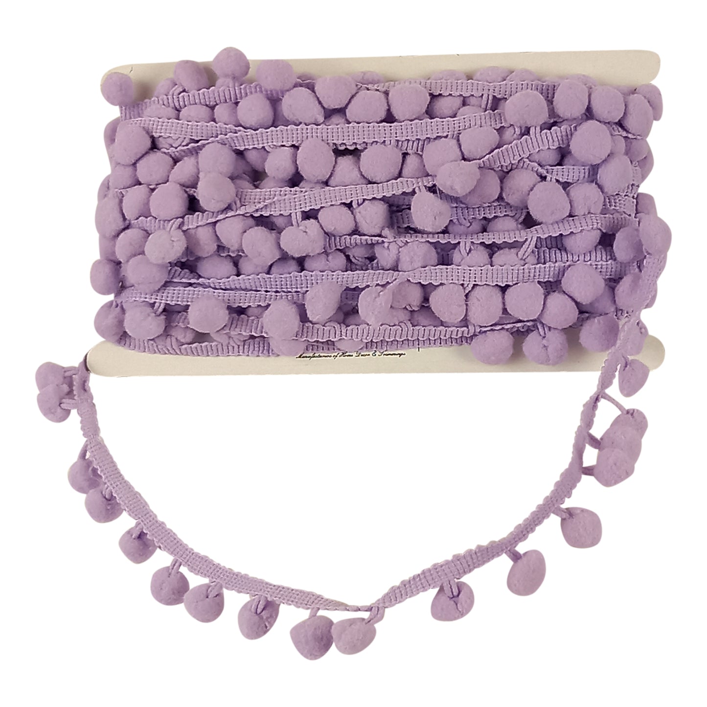 Belagio Enterprises  Pom-Pom Trim – Lavender – (5/8" Wide x 10-Yard Roll) for Sewing, DIY Crafts & Home Décor