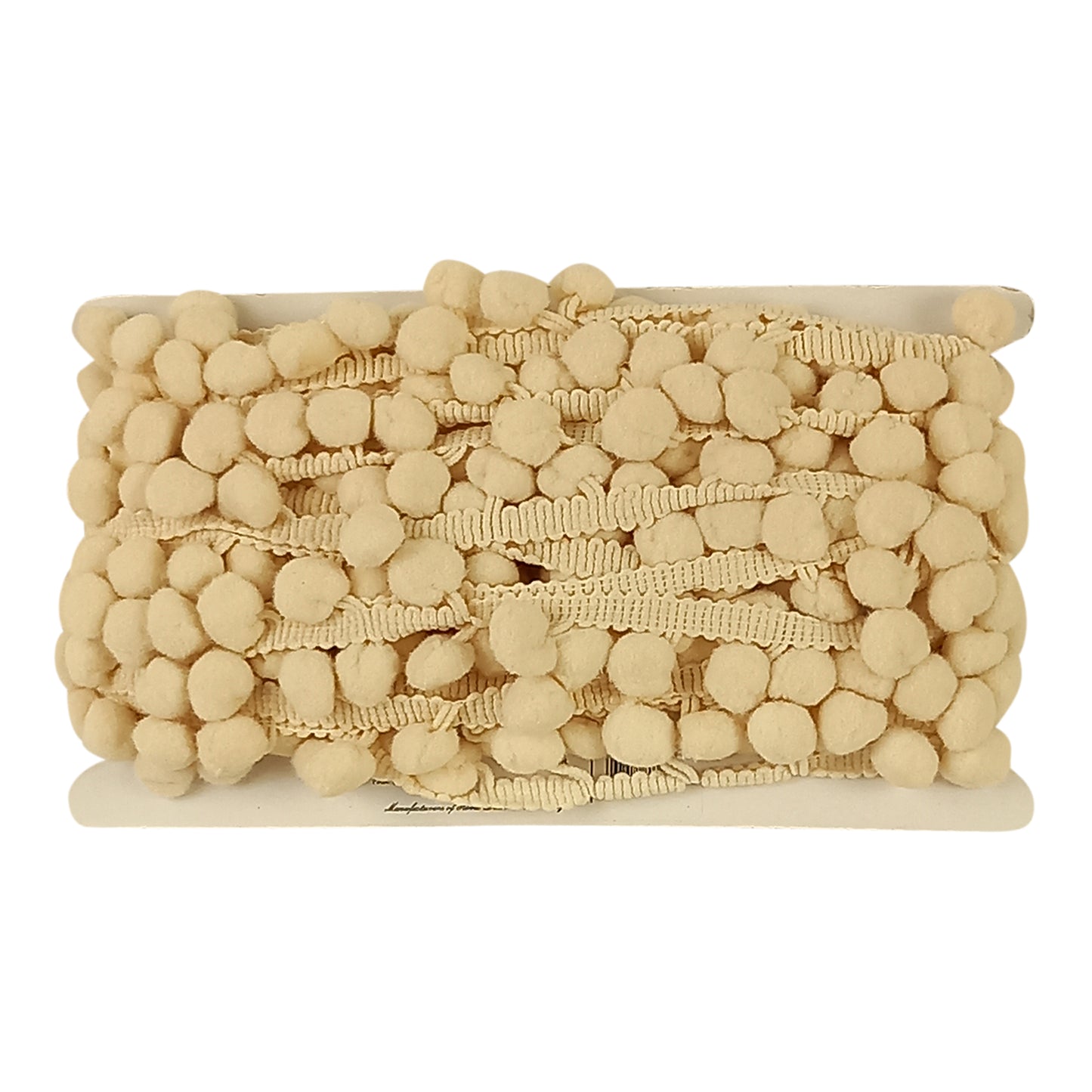 Belagio Enterprises  Pom-Pom Trim – Ivory – (5/8" Wide x 10-Yard Roll) for Sewing, DIY Crafts & Home Décor