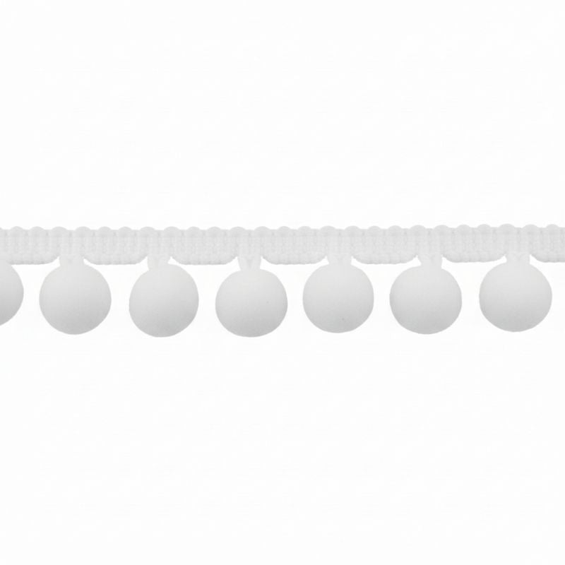 Belagio Enterprises  Pom-Pom Trim – White – (5/8" Wide x 10-Yard Roll) for Sewing, DIY Crafts & Home Décor