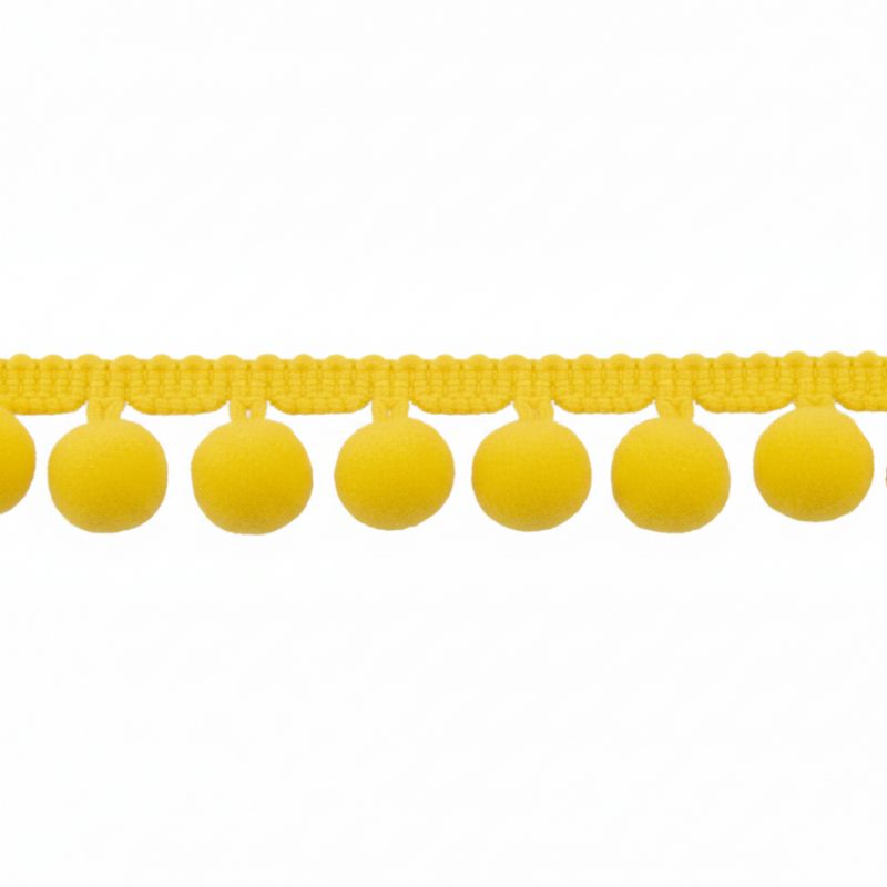 Belagio Enterprises  Pom-Pom Trim – Yellow – (5/8" Wide x 10-Yard Roll) for Sewing, DIY Crafts & Home Décor