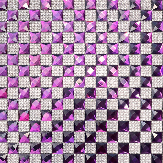 Belagio Enterprises Glass & Rhinestone Sheet – Purple – 15 3/4" x 9 1/2" | Style BRST-13
