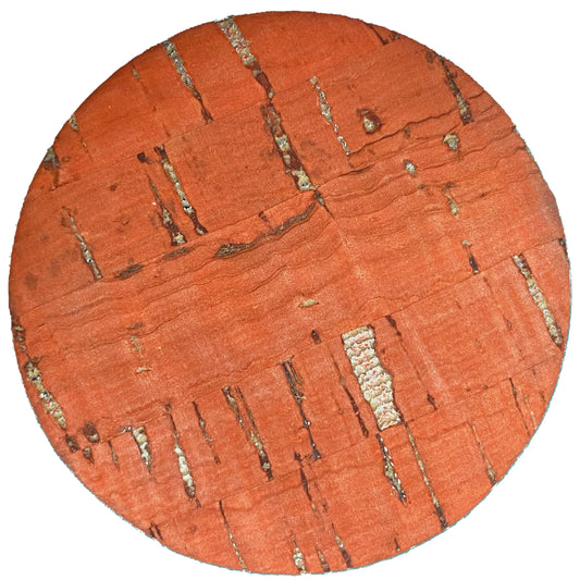 Belagio Enterprises 3pcs 2-inch Red Cork Buttons – Decorative Natural Wood-Style Fasteners for Sewing & Crafts (1pc per Card | 3 Cards per Order)