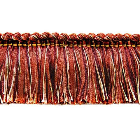 Harmony Collection 2" Brush Fringe (25 YD ROLL) in Brown/Rust - BF-1459-06-18
