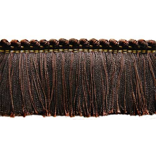 Harmony Collection 2" Brush Fringe (25 YD ROLL) in Brown - BF-1459-06
