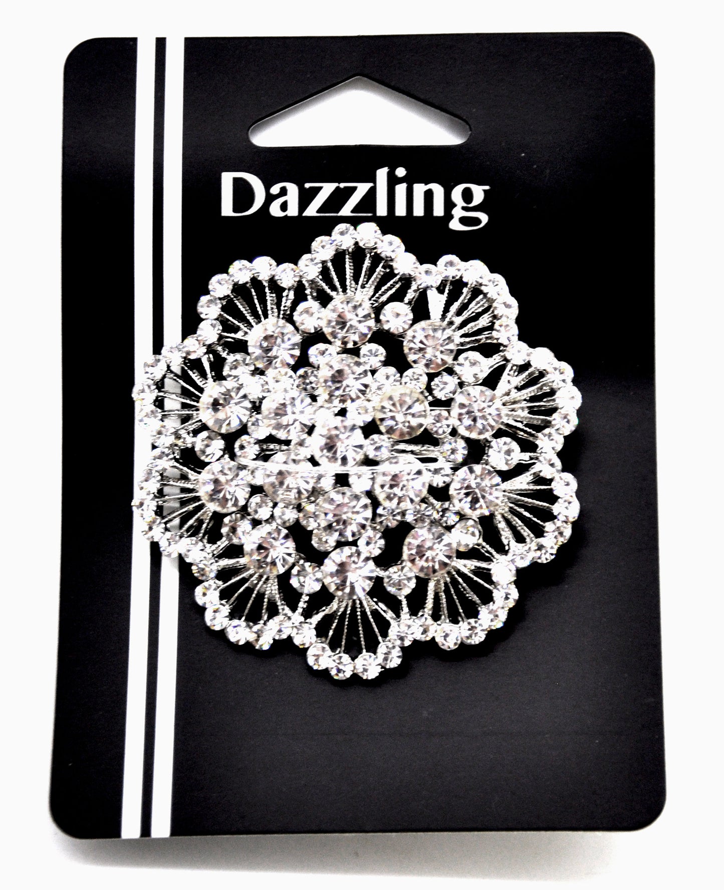 Rhinestone Brooch - 2 " wide x 2 " long - BW-135