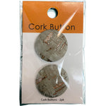 Cork Buttons 1 Inch Small - Green Two Piece Card BCB-98-36S