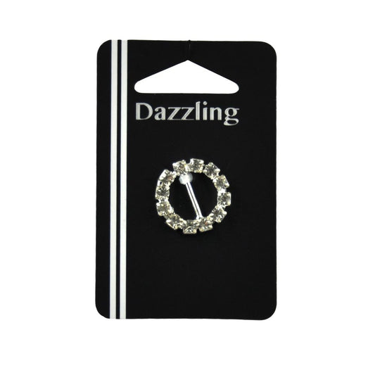 Belagio Enterprises - 3/4" x 5/8" Dazzling Rhinestone Buckle (6pcs Per Order) - BBR-102 Silver
