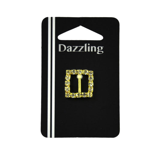 Dazzling Rhinestone Buckle - 5/8" x 5/8" - BBR-104 GOLD