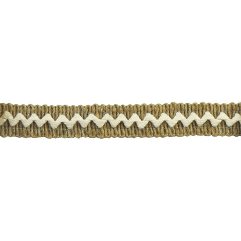 Jute Braid (25 YDS) Natural and Beige 5/8" width - BF-1609