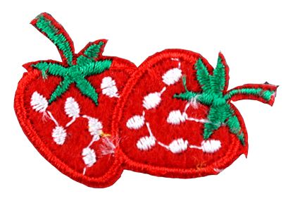 Assorted Applique Strawberries, Red - 12pc Pack BM-5517