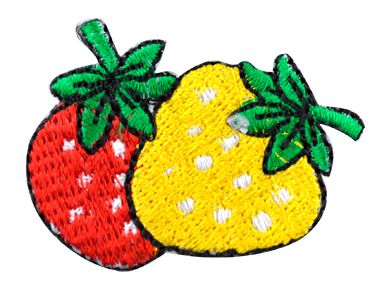 Assorted Applique Strawberries, Yellow & Red - 12pc Pack BM-5518