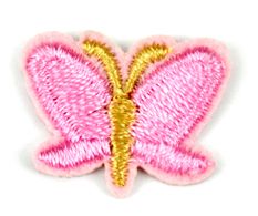 Assorted Applique Small Pink Butterfly - 12pc Pack BM-5520