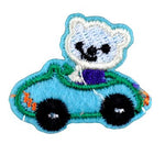 Assorted Applique Teddy in a Car - 12pc Pack BM-5521