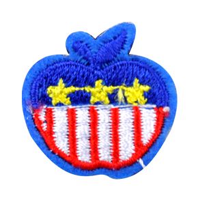 Assorted Applique Apple with Stars and Stripes - 12pc Pack BM-5536