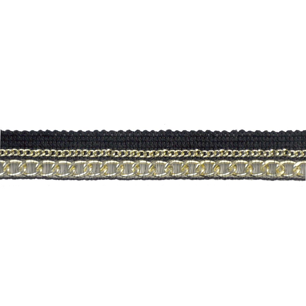 Metallic Chain Trim - 7/8" width (10 YDS)-BTC-53