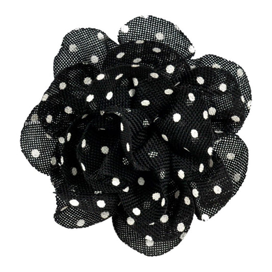 Polka Dot Flower Clip-on-- 5 1/2" wide -BU-302-02