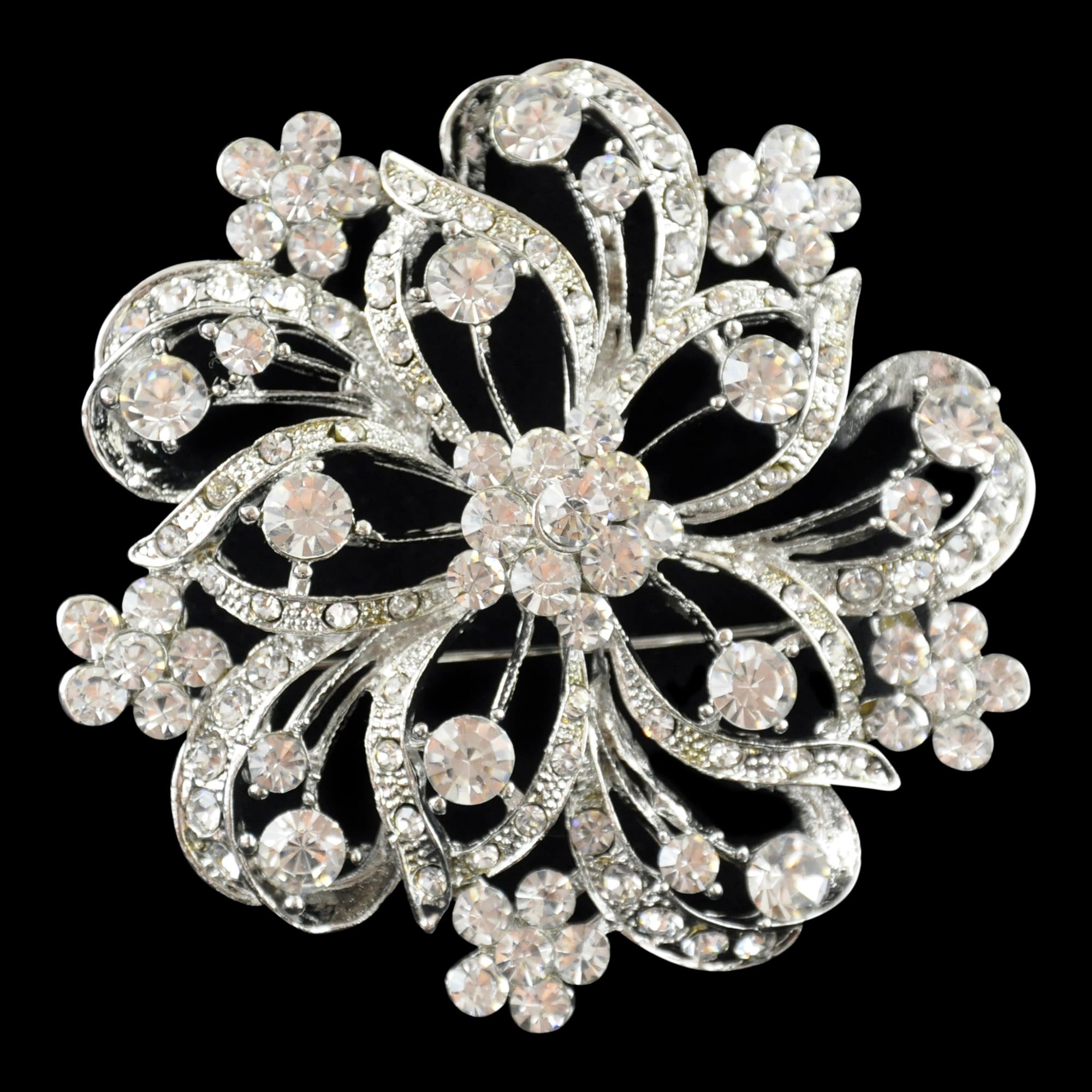 Belagio Enterprises - Rhinestone Brooch - 2 1/2