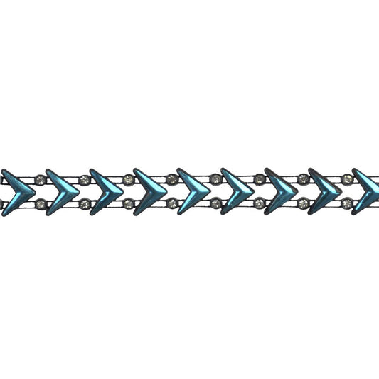 Belagio Enterprises - 5/8" Width Rhinestone Trim (10 Yard Roll) - BR-423-23 Teal